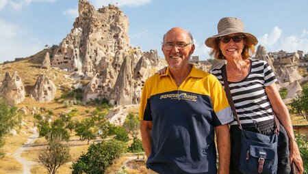 Turkey Cappadocia Travellers with Fairy Chimneys