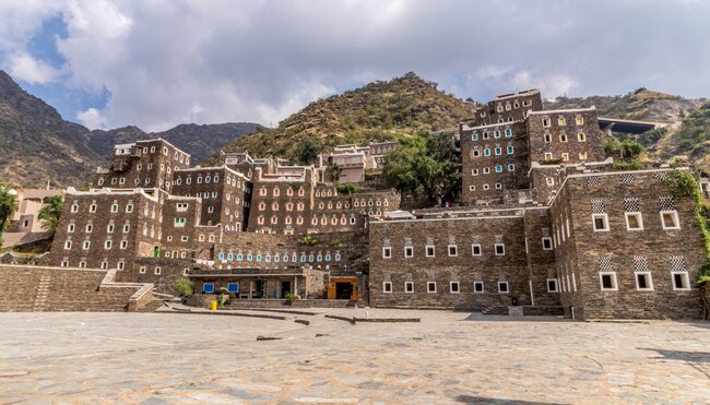 Rijal Almaa, an ancient village almost a millenium old, nestled in the mountains of Asir Province