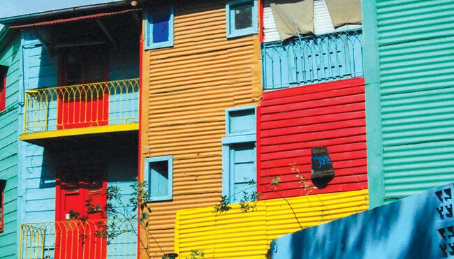Colorful Caminito street in the La Boca neighborhood of Buenos Aires, Argentina