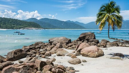 Clear waters in Ilha grande, Brazil