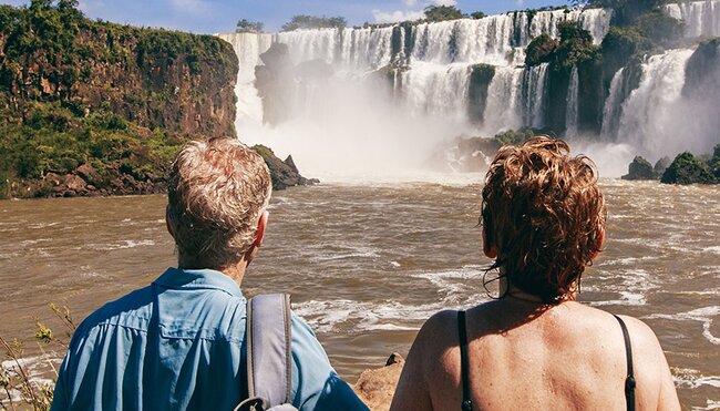 GGPBC - Couple standing in front of Iguazu Falls, Argentina