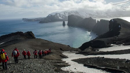 Traversing the mountaintops of Deception Island