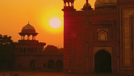 india agra taj mahal sunset