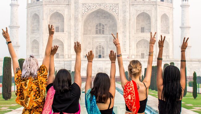 Group at Taj Mahal, Agra India