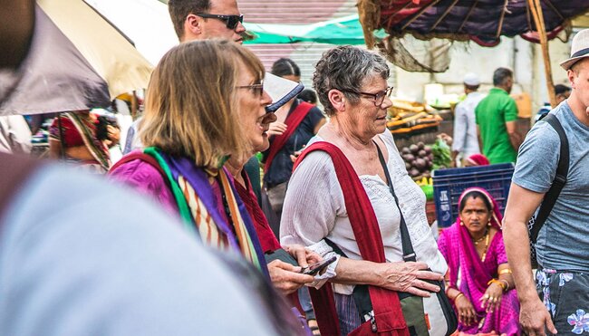 India Real Food Adventure with Intrepid - Bijaipur market