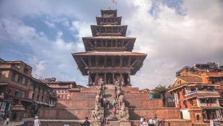 Nepal's tallest temple Nyatapola at Dubar Squarre in Bhaktapur
