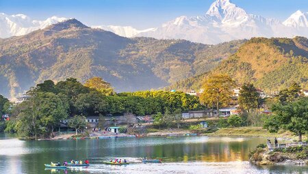 boats on lake phewa, Pokhara, Nepal