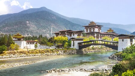 The majestic Punaka Dzong Monastery, Bhutan