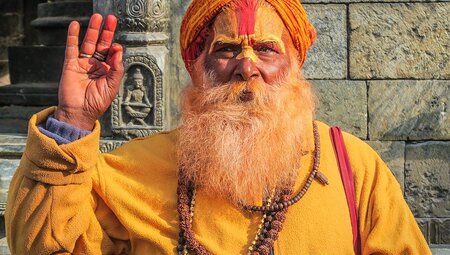 HNPN - Sadu at Pashupatinath hindu temple in Kathmandu, Nepal