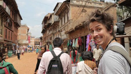 Nepal bhaktapur male pax walking
