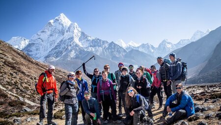 Celebration before the last day's hike