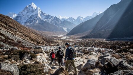 Approaching Everest Base Camp