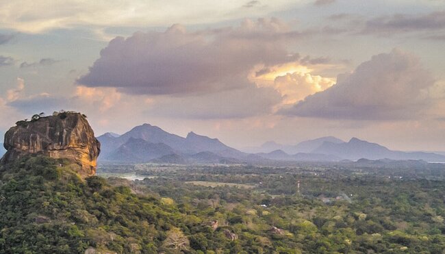 HPPS - View of Sigiriya Lion Rock at sunset