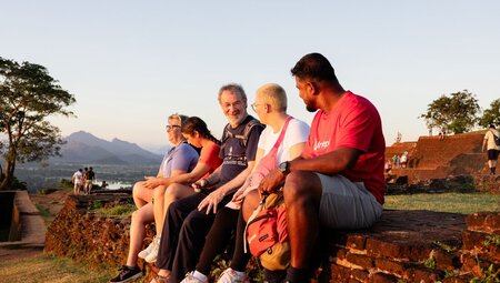 Chats during Sigiriya sunset in Sri Lanka