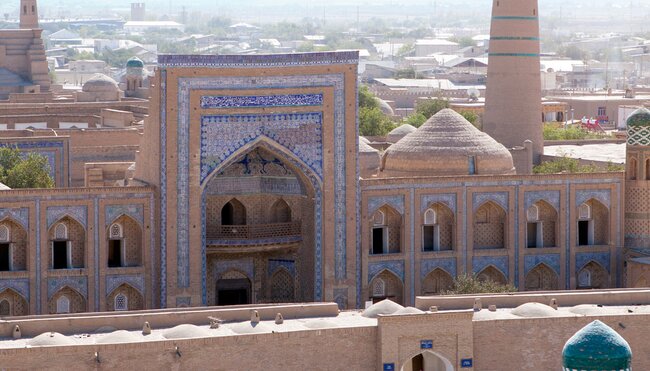 Uzbekistan, Khiva, Aerial view