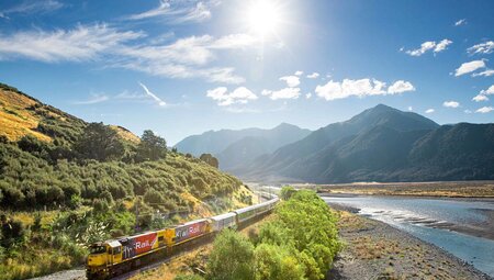 Train to Christchurch, South Island, New Zealand