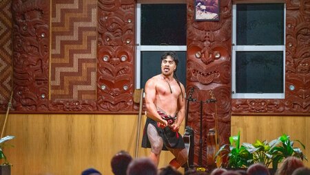 Haka performance in Rotorua, New Zealand