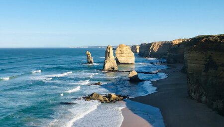 View of the Twelve Apostles rock formations, Great Ocean Road