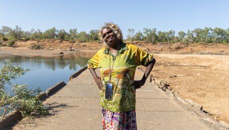 Jane Bieundurry on Darlgunya Cultural Walk in the WIld Kimberley in Western Australia