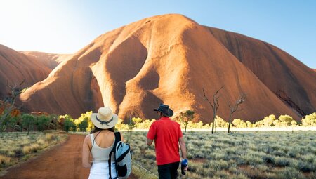 Traveller enjoys intrepid leader guided walk red centre