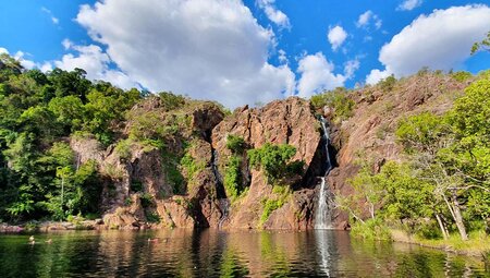 Wangi Falls, a waterfall located in the Northern Territory of Australia