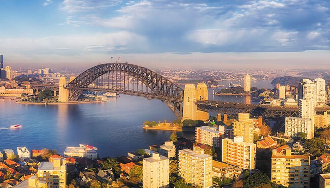 Panorama view of Sydney Harbour, Australia