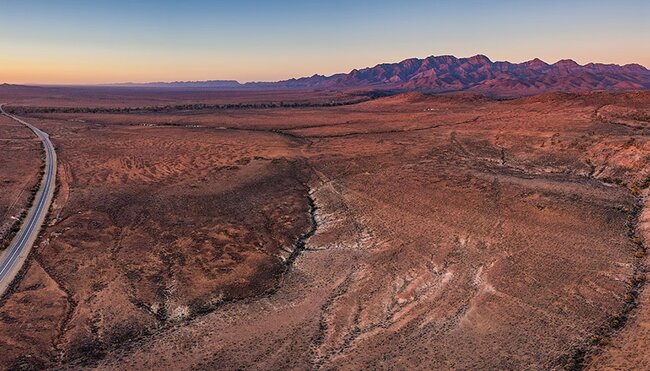 The Flinders Ranges at sunset, Outback Australia