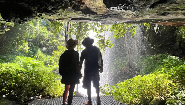 Hidden wonders behind waterfalls in the heart of Dorrigo National Park, NSW, Australia