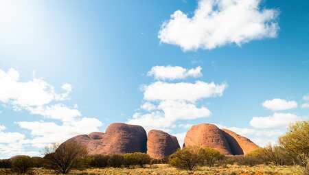 A view of Kata Tjuta (The Olgas) at midday.