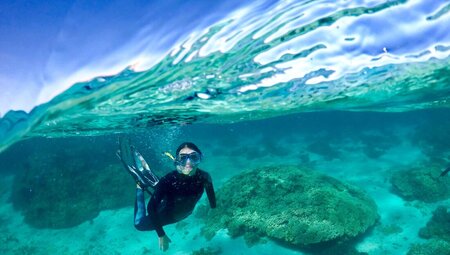 Intrepid Travel snorkelling Ningaloo Reef in Western Australia