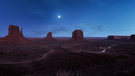 Monument Valley against the evening sky, Utah, USA