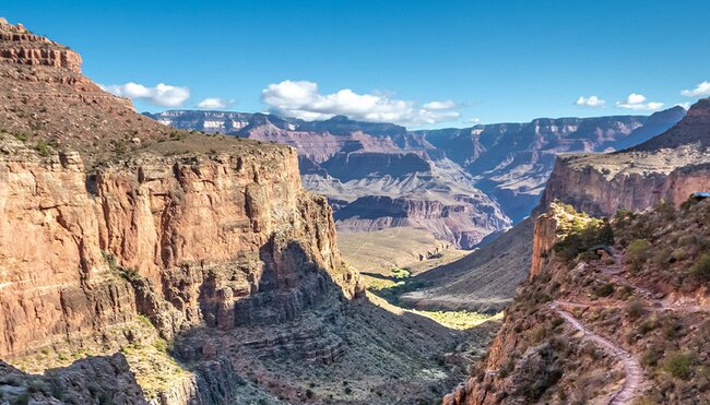 View of the South Rim part of the Grand Canyon in Arizona, U.S.A.