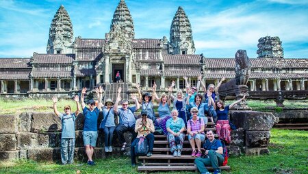 Travel group at Ankgor Wat, Cambodia