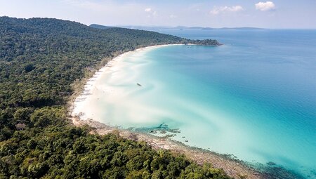 Relax on one of Koh Rong's beautiful secluded beaches