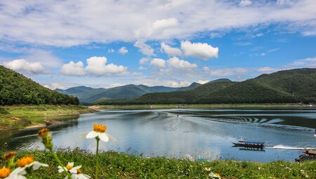 beautiful views of Mae Taeng River, Chiang Mai, Thailand