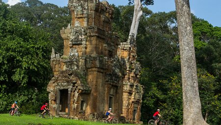 Take in the beautiful temples and scenery in Cambodia