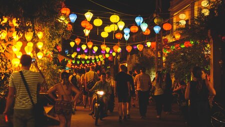 Lanterns Hoi An Vietnam night Intrepid Travel