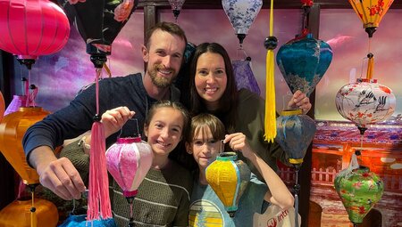 A lantern workshop in Hoi An, southern Vietnam