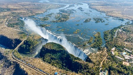 zimbabwe Victoria falls aerial parks river
