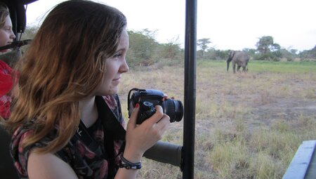 Teenager on safari, Botswana