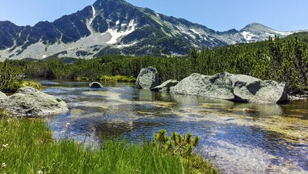 Glazne River running through Pirin Mountains in southern Bulgaria