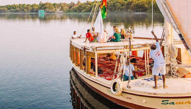 Set sail down the Nile on a traditional Egyptian Felucca