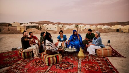 A spot of tea in the Agafay desert