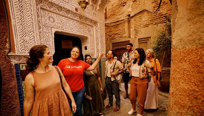 Explore the 11th century Medina at the heart of Marrakech with Intrepid