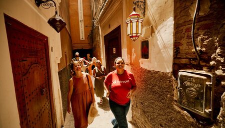 Exploring Marrakech's Medina in the heart of Morocco with Intrepid