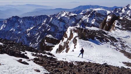 Hiker in the High Atlas Mountains, Morocco