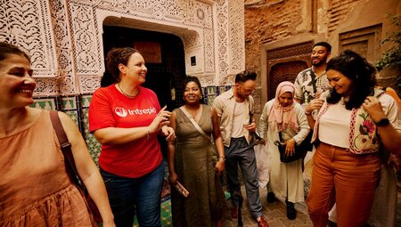 Take in history on a guided tour of Marrakech's ancient Medina with Intrepid