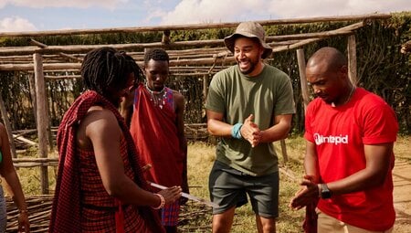Maasai of Tepesua village demonstrate some some of their tools
