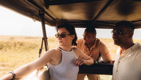 Looking out from the safari jeep in Serengeti National Park