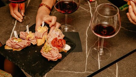 Fresh Venetian Cicchetti and Italian red